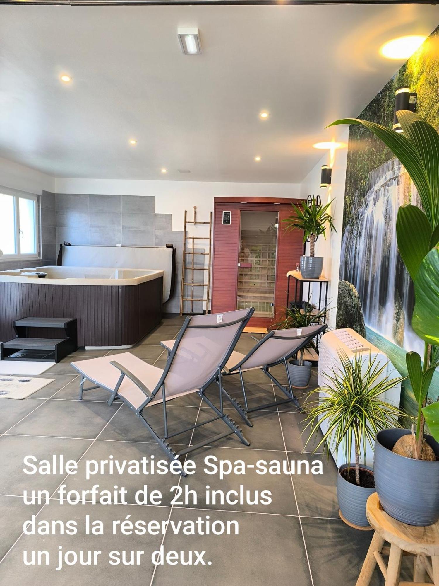 Gite Bonheur Et Charme Spa-Sauna Forfait 2H Inclus 킨츠하임 외부 사진